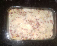 Macarrão com presunto e molho branco