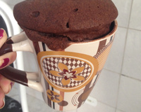 Bolo de caneca de chocolate com calda - light