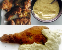 Filé de peixe empanado com ervas e molho tártaro especial