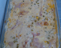 Lasanha de queijo e presunto da mamãe