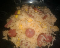 Arroz com calabresa