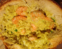 Risoto de Camarão e Gorgonzola no Pão Italiano - Risoto do Feu