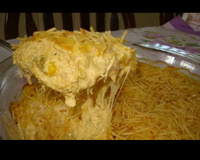 Fricassê de frango com creme de milho