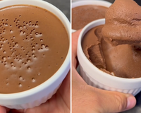 2 ingredientes e muito fácil de fazer: sobremesa de chocolate cremosa para matar a vontade do doce