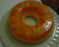 Sobremesa deliciosa de pêssego