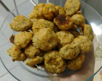 Bolinho de batata doce com atum