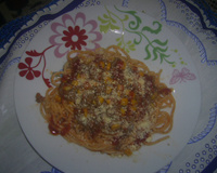 Macarrão com carne moída