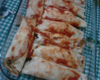 Panqueca de frango com catupiry