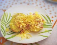 Batata recheada assada no microondas