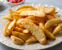 parece frita, mas é na airfryer: você nunca mais vai fazer batata rústica de outro jeito