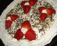 Sobremesa deliciosa de morango