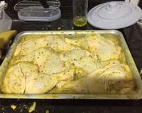 Sobrecoxa de frango na mostarda