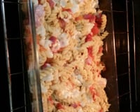 Macarrão ao forno com bacon e mussarela