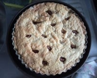 Torta de banana com chocolate aerado