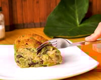 Bolo salgado com taioba