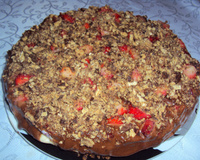 Torta de morango com bis