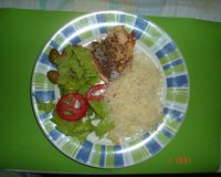 Salmão assado à provençal