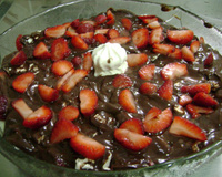 Delícia de morango com chocolate