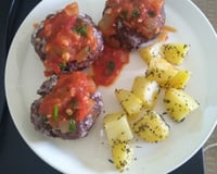 Polpetone assado e recheado