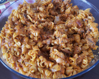 Macarrão com sardinha na panela de pressão