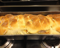 Pão fermentado recheado do Vitor