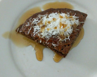 Panqueca fit de aveia, cacau e coco