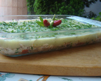 Escondidinho de frango com batata doce