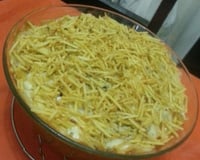 Macarrão com queijo assado