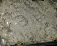 Filé de frango com couve flor ao forno