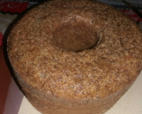 Bolo integral de aveia e linhaça