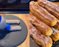 Churros crocantes e proteicos SEM FARINHA DE TRIGO: truque com garrafa plástica é a dica de ouro dessa receita!