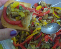 Antepasto de berinjela no microondas