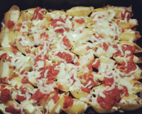 Conchiglione recheado com frango e queijo