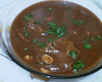 Carne ao molho de cerveja preta