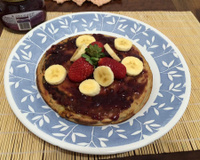 Hot cake de banana do Kashi