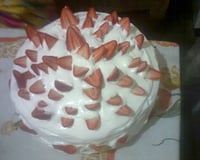 Bolo flor de morango