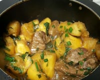 Carne de panela com mandioca