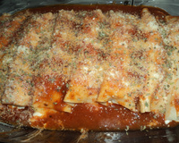 Canelone com requeijão