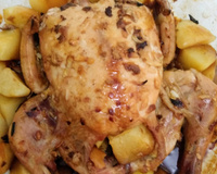 Frango assado crocante