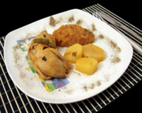 Frango ao vinho com pirão