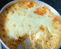 Macarrão de forno com creme de milho