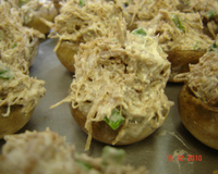 Cogumelos gigantes recheados com carne seca e abóbora