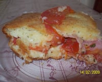 Torta de queijo e presunto