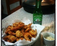 Camarão empanado crocante