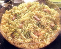 Macarrão com sardinha e creme de leite