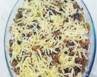 Berinjela com carne moída