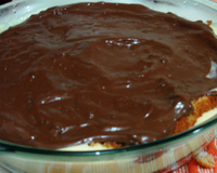 Pavê de maracujá com creme de chocolate ao pão de ló