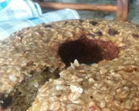 Bolo de aveia e banana