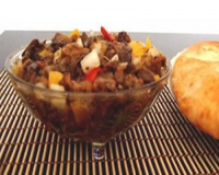 Antepasto delicioso de berinjela