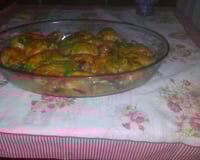 Coxa e sobrecoxa de frango assado